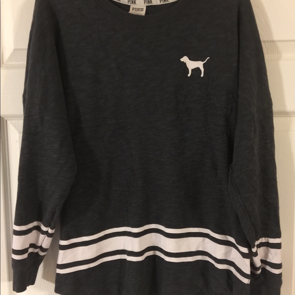 VS PINK gray pullover sweatshirt